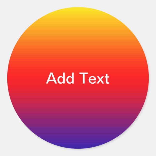 Spectrum of Horizontal Colours -1 Classic Round Sticker (Front)