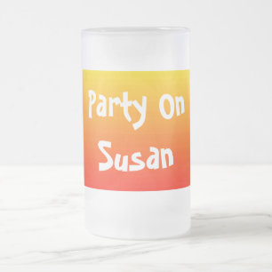 Spectrum of Horizontal Colours -1 Frosted Glass Beer Mug