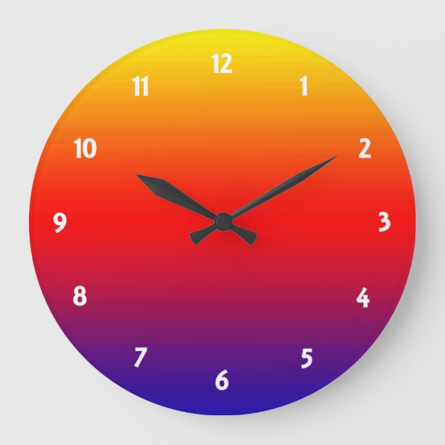 Spectrum of Horizontal Colours -1 Large Clock (Front)