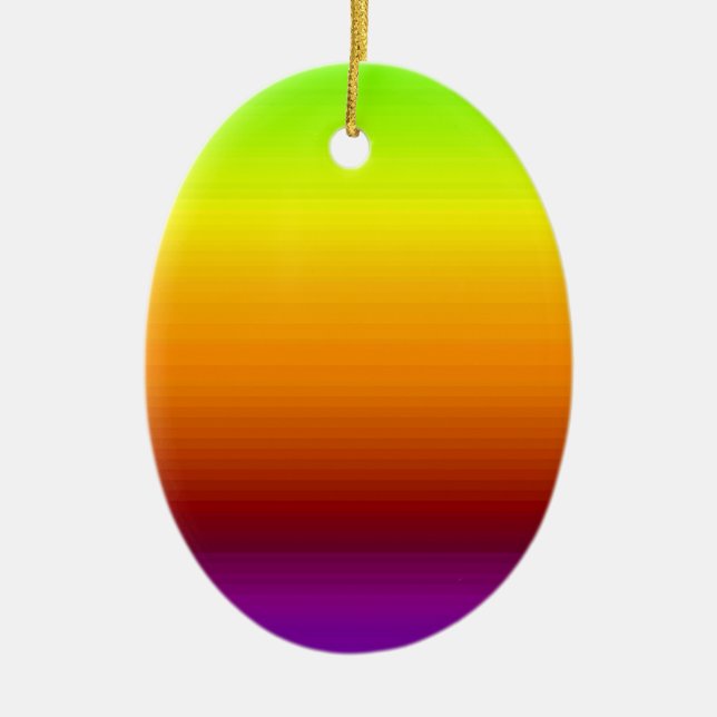 Spectrum of Horizontal Colours -3 Ceramic Tree Decoration (Front)