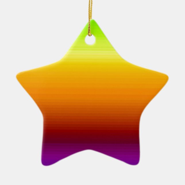 Spectrum of Horizontal Colours -3 Ceramic Tree Decoration (Front)