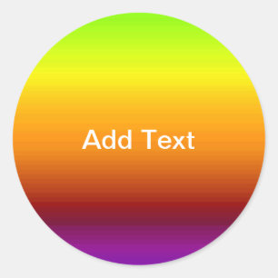 Spectrum of Horizontal Colours -3 Classic Round Sticker