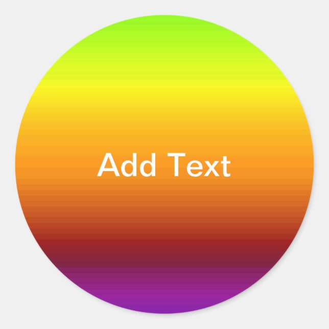 Spectrum of Horizontal Colours -3 Classic Round Sticker (Front)