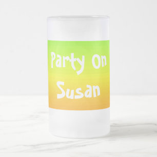 Spectrum of Horizontal Colours -3 Frosted Glass Beer Mug