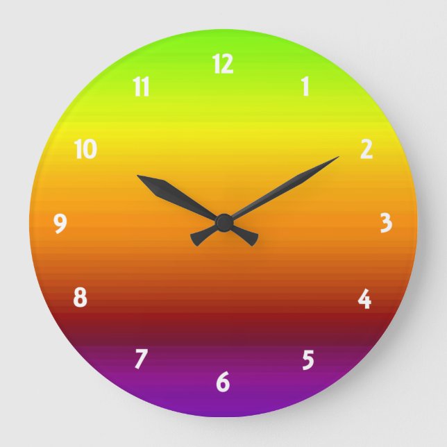 Spectrum of Horizontal Colours -3 Large Clock (Front)