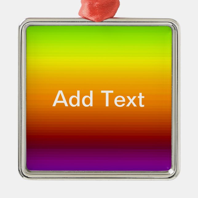 Spectrum of Horizontal Colours -3 Metal Tree Decoration (Front)