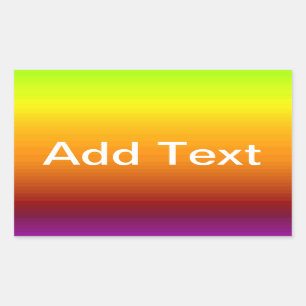 Spectrum of Horizontal Colours -3 Rectangular Sticker