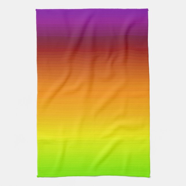 Spectrum of Horizontal Colours -3 Tea Towel (Vertical)