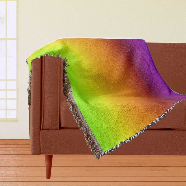 Spectrum of Horizontal Colours - 3 Throw Blanket (Spectrum of Horizontal Colors - 3 Throw Blanket)