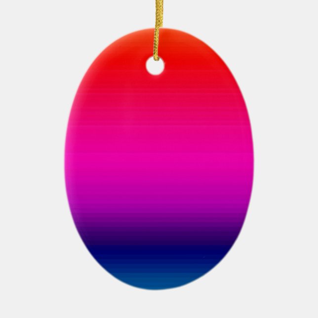 Spectrum of Horizontal Colours - 4 Ceramic Tree Decoration (Front)
