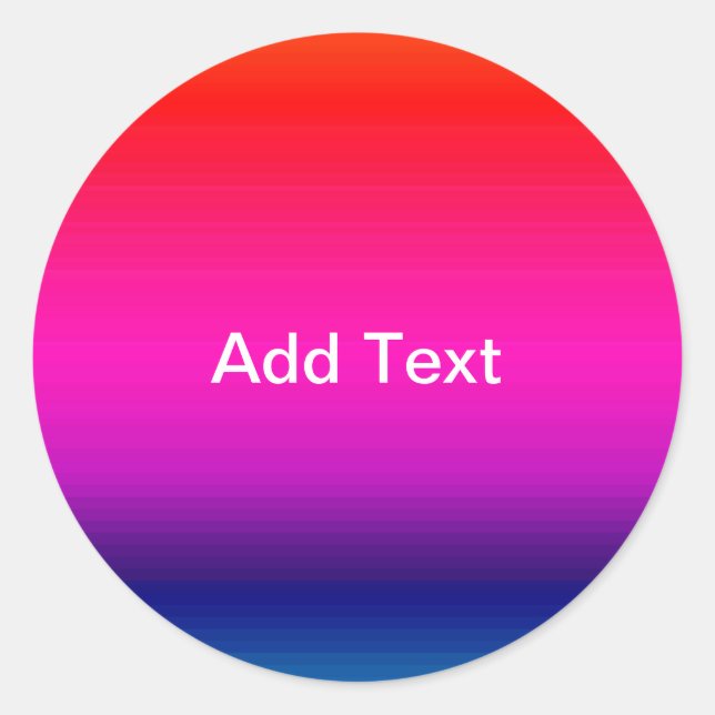 Spectrum of Horizontal Colours - 4 Classic Round Sticker (Front)