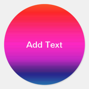 Spectrum of Horizontal Colours - 4 Classic Round Sticker