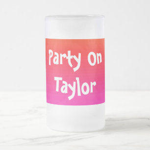 Spectrum of Horizontal Colours - 4 Frosted Glass Beer Mug