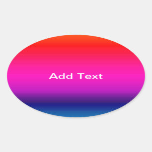 Spectrum of Horizontal Colours - 4 Oval Sticker