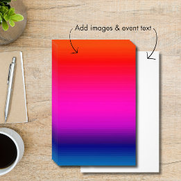 Spectrum of Horizontal Colours Red Purple Blue Flyer