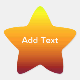 Spectrum of Horizontal Colours Your Text Star Sticker
