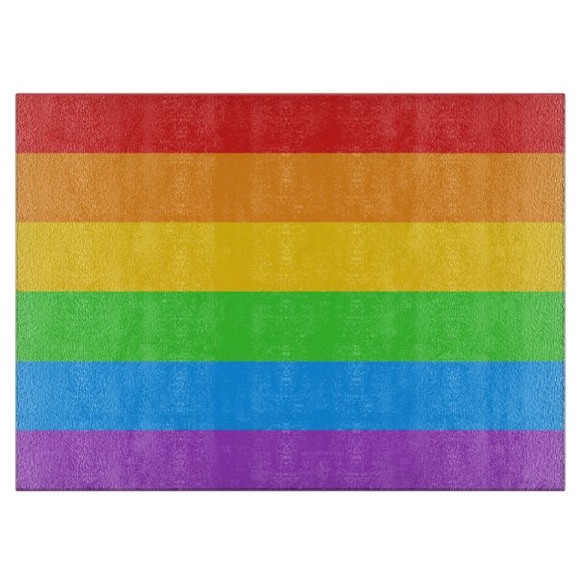 Spectrum of Pride Glass Cutting Board (Front)