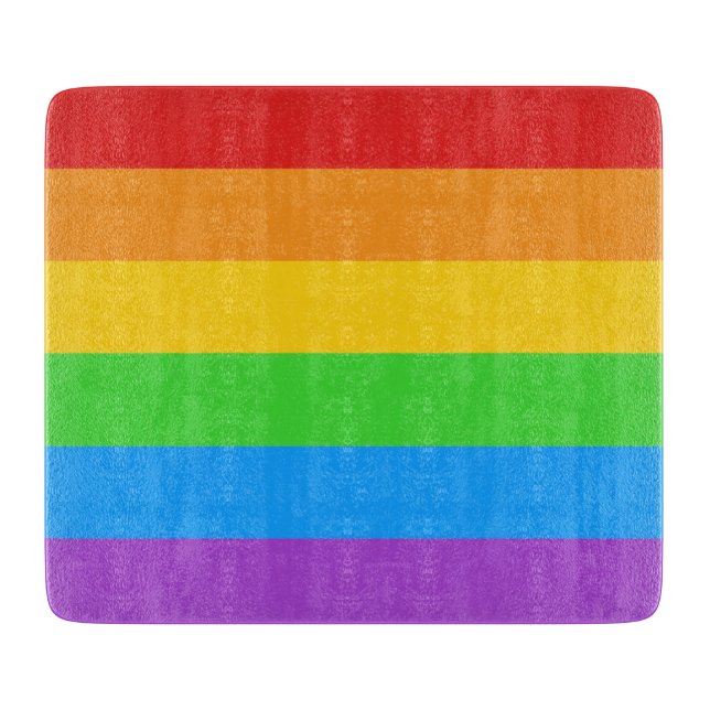 Spectrum of Pride Glass Cutting Board (Front)