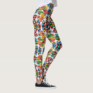 Spectrum of Sweetness: Jelly Beans in Technicolor  Leggings