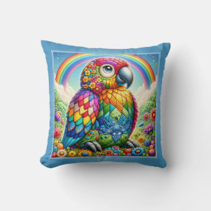 Spectrum Splendour Parrot Cushion