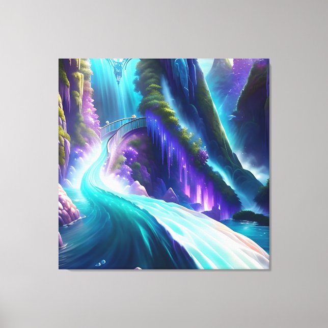 Spectrum Waterfall 5 Canvas Print (Front)