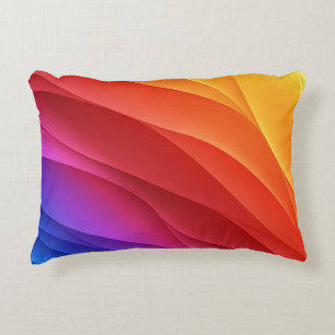 Spectrum waves. Abstract colorful backgroundcolor, Decorative Cushion