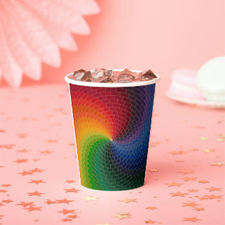 Spectrum wheel made of bricks paper cups