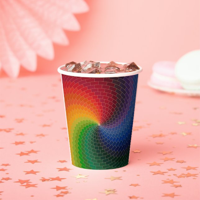 Spectrum wheel made of bricks paper cups (Insitu)