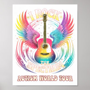 Sped Autism World Tour I Rock The Spectrum Teacher Poster