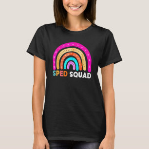 Sped Crew Rainbow Special Education Teacher Back T T-Shirt