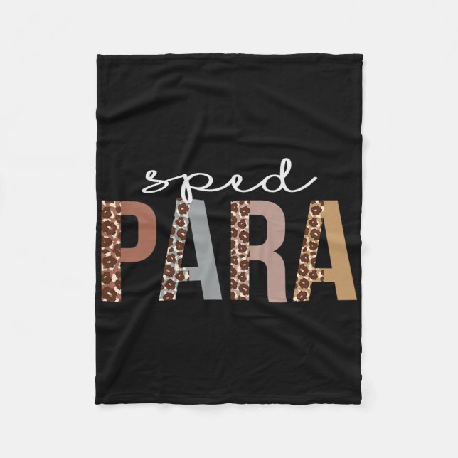 Sped Para Leopard Appreciation Fun For Women For W Fleece Blanket (Front)