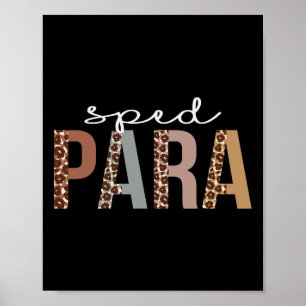 Sped Para Leopard Appreciation Fun For Women For W Poster