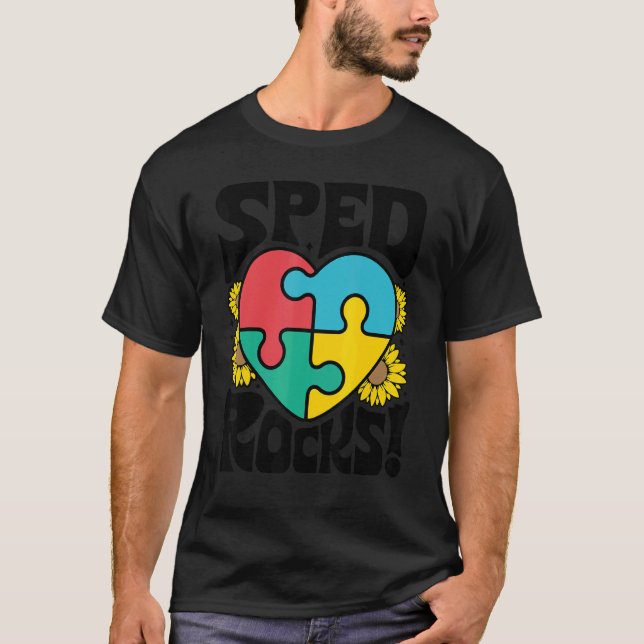 SPED Rocks Special Education Teacher Speducator Wo T-Shirt (Front)