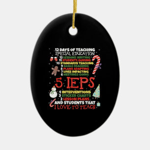 SPED School Tee Funny Special Education Teacher Ceramic Tree Decoration