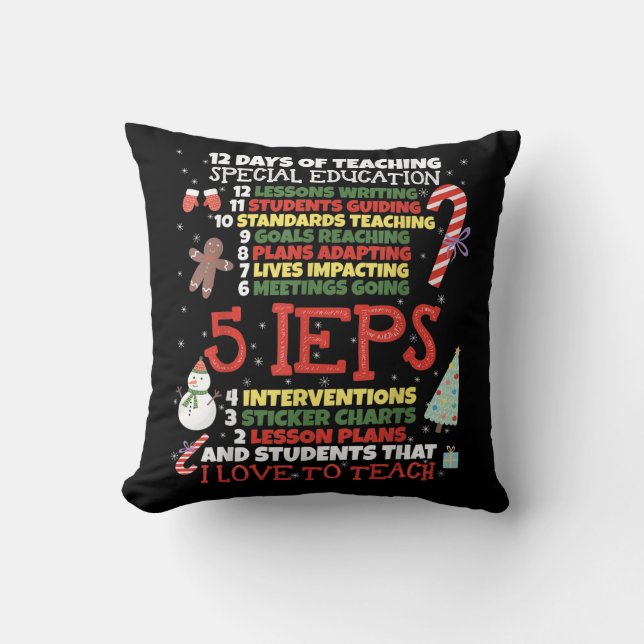 SPED School Tee Funny Special Education Teacher Cushion (Front)