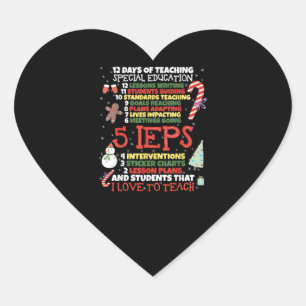SPED School Tee Funny Special Education Teacher Heart Sticker