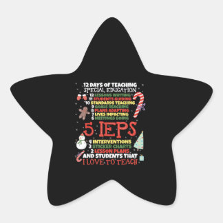 SPED School Tee Funny Special Education Teacher Star Sticker
