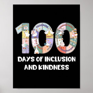 SPED Silly Autism 100 Days School Teacher Goose In Poster