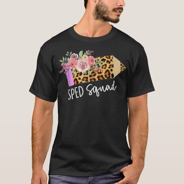 Sped Squad Back To School Leopard army best friend T-Shirt (Front)