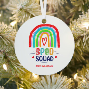 SPED Squad Colourful Modern Rainbow Metal Tree Decoration