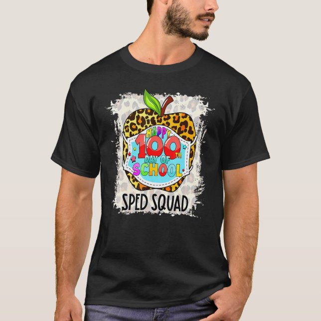 Sped Squad Happy 100th Day Of School Face Mask Spe T-Shirt (Front)