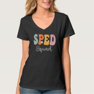 Sped Squad Retro Groovy Vintage Happy First Day Of T-Shirt