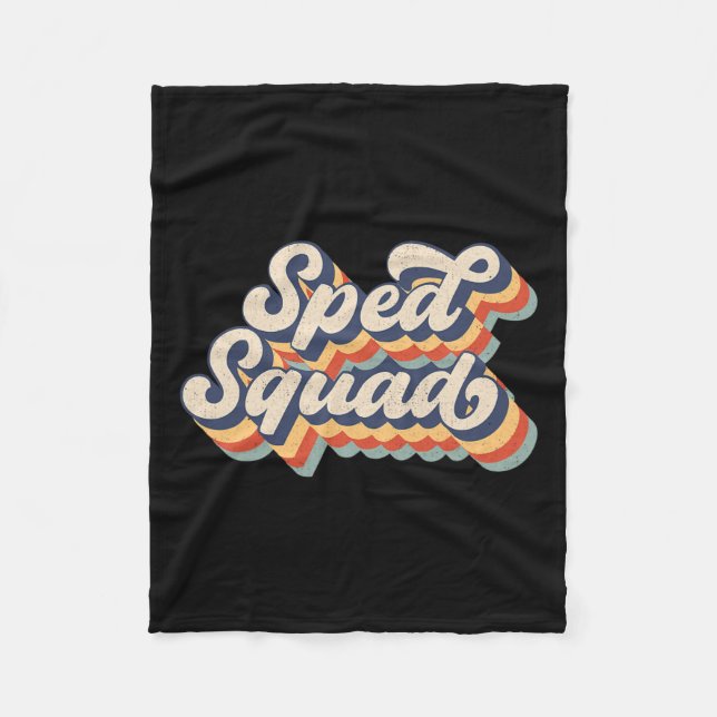 Sped Squad Special Ed Teacher Back To School 2024  Fleece Blanket (Front)