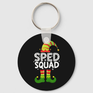 Sped Squad Special education for santa family chri Key Ring