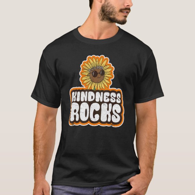 Sped Teacher Anti Bullying Hippie Sunflower Kindne T-Shirt (Front)