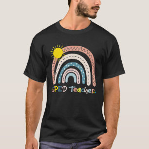 Sped Teacher Cute Rainbow Special Education Back T-Shirt