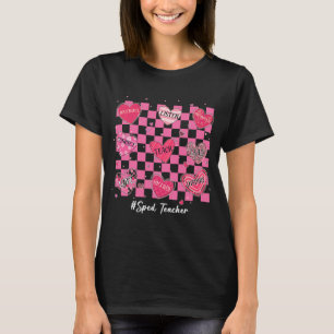 SPED Teacher Hearts Teach Love Inspire Valentines  T-Shirt
