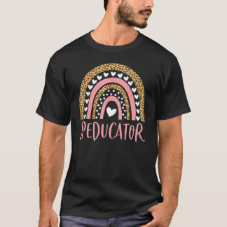 SPED teacher speducator heart speducator rainbow 5 T-Shirt