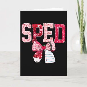 Sped Teacher Valentine Heart Special Education Des Card