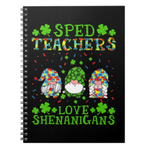 SPED Teachers Love Shenanigans Autism Awareness St Notebook